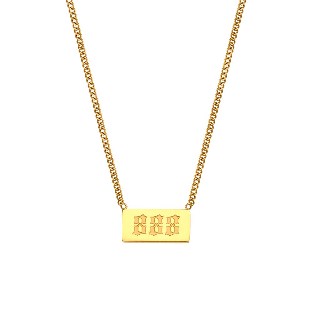 18K Gold Plated Angel Number Necklace