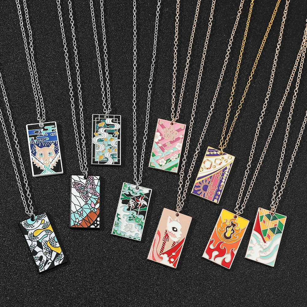 Enamel Demon Slayer Inspired Character Necklace