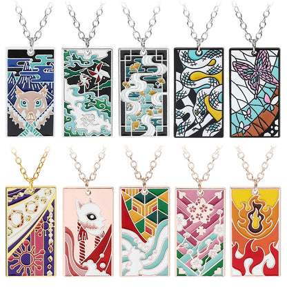 Enamel Demon Slayer Inspired Character Necklace