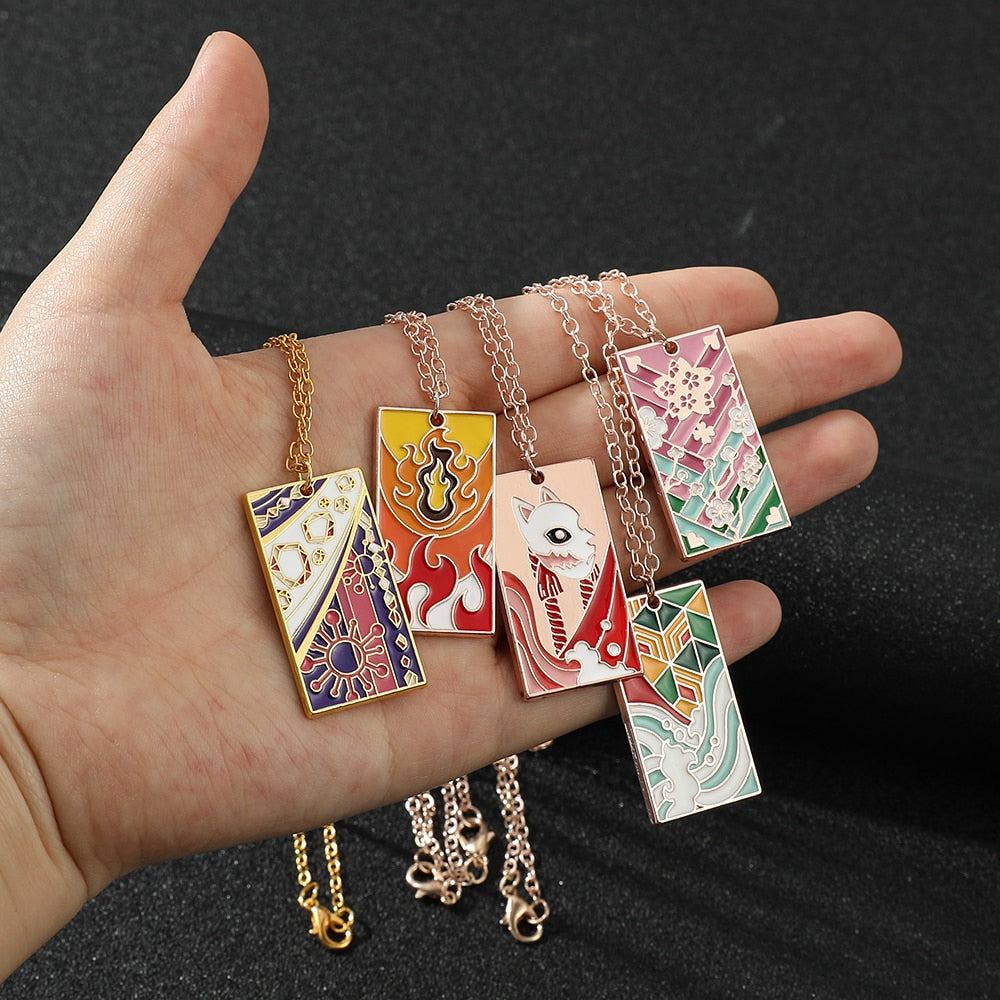 Enamel Demon Slayer Inspired Character Necklace