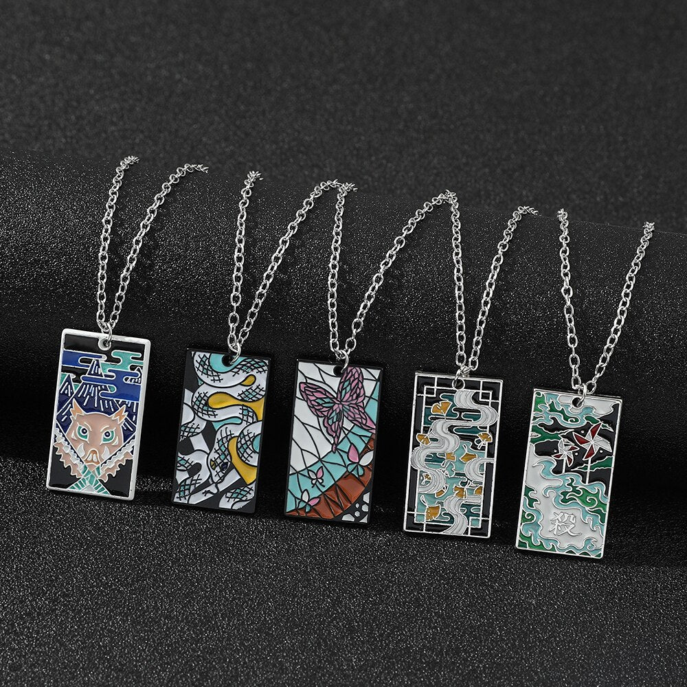 Enamel Demon Slayer Inspired Character Necklace