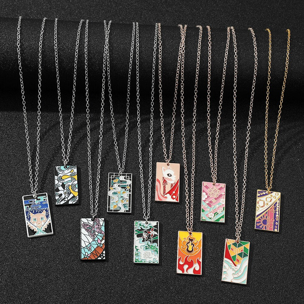 Enamel Demon Slayer Inspired Character Necklace