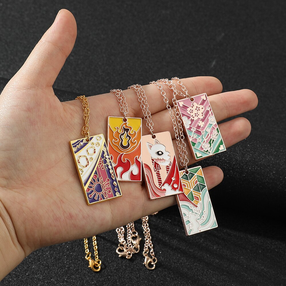 Enamel Demon Slayer Inspired Character Necklace