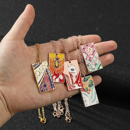 Enamel Demon Slayer Inspired Character Necklace