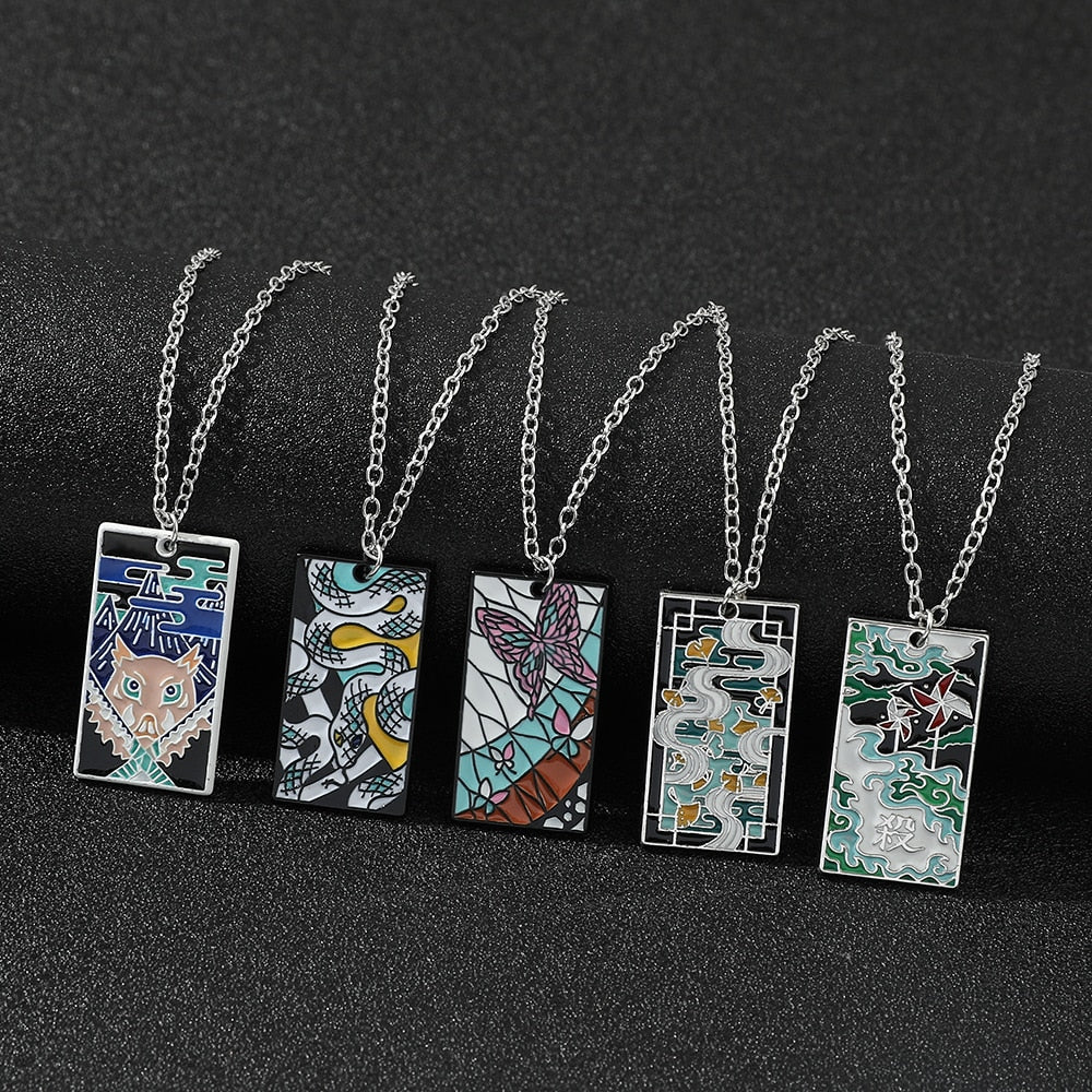 Enamel Demon Slayer Inspired Character Necklace