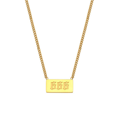 18K Gold Plated Angel Number Necklace
