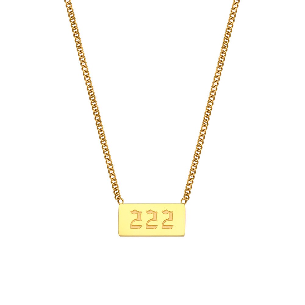 18K Gold Plated Angel Number Necklace