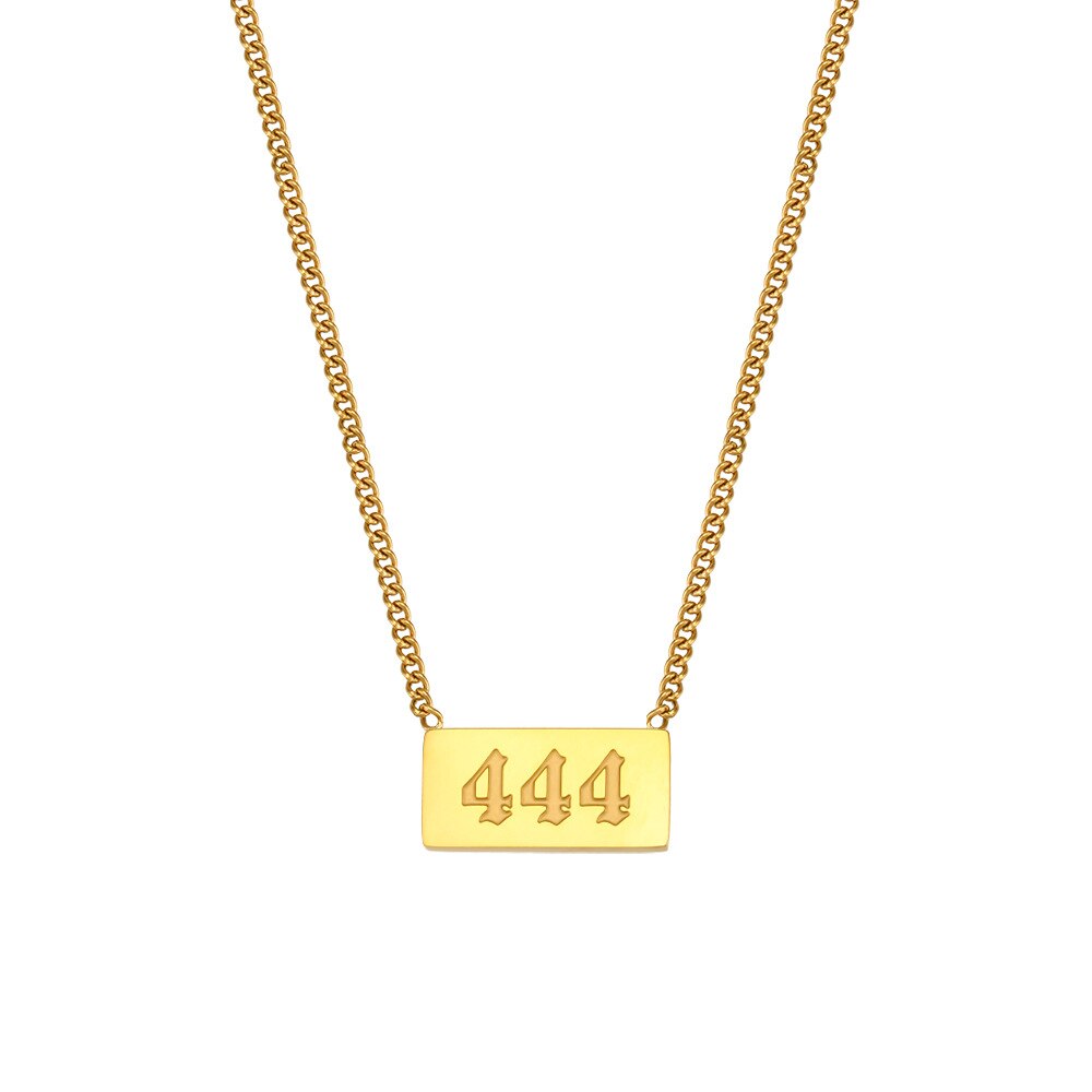 18K Gold Plated Angel Number Necklace